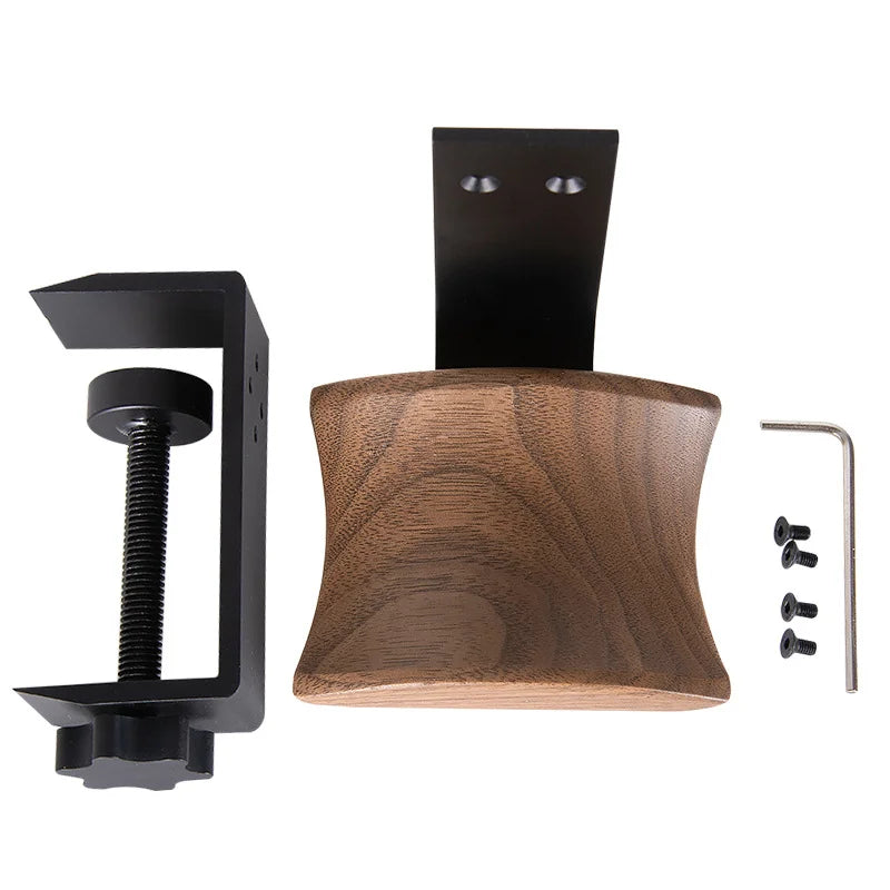 Ergode Prism Wood and Aluminum Headphone Stand — Ergode Modern Desks & Workspace Accessories — view 2