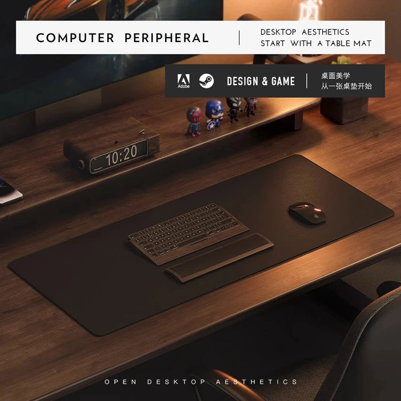 Ergode Cove Cork-Backed Leather Desk Mat — Ergode Modern Desks & Workspace Accessories — view 4