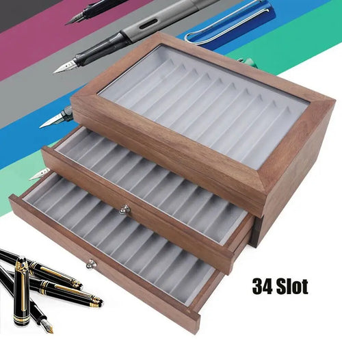 Ergode Atlas 34-Slot Walnut Pen Cabinet — Ergode Modern Desks & Workspace Accessories — view 2