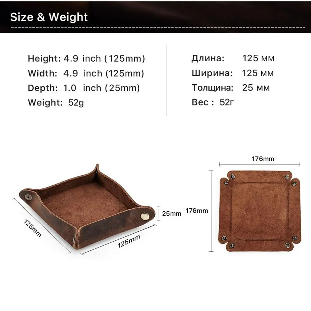 Ergode Saddle Leather Valet Tray — Ergode Modern Desks & Workspace Accessories — view 3
