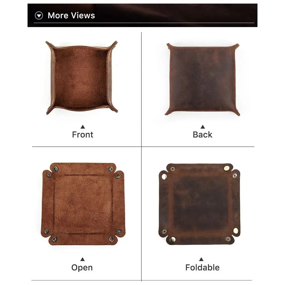 Ergode Saddle Leather Valet Tray — Ergode Modern Desks & Workspace Accessories — view 6