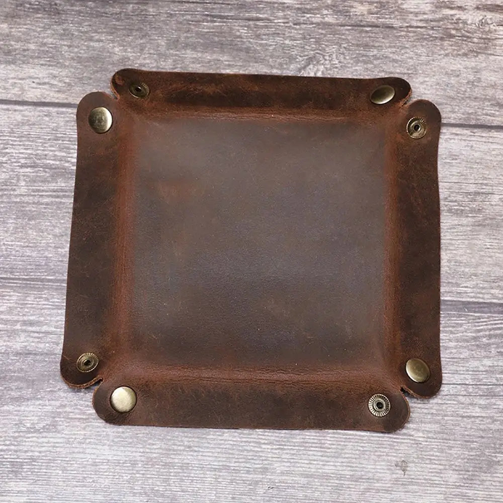 Ergode Saddle Leather Valet Tray — Ergode Modern Desks & Workspace Accessories — view 4