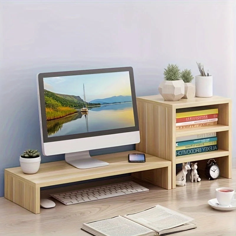 Ergode Vale Wide-Span Wooden Monitor Riser — Ergode Modern Desks & Workspace Accessories — view 6