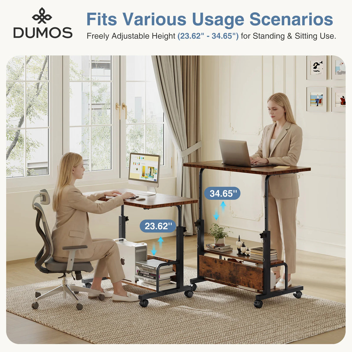 Ergode Meridian Rolling Standing Desk — Ergode Modern Desks & Workspace Accessories — view 6