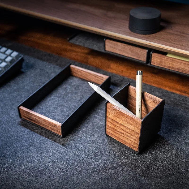 Ergode Bramble Modular Walnut Desk Set — Ergode Modern Desks & Workspace Accessories — view 3